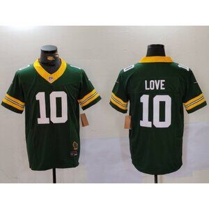 Kids Youths 10 Jordan Love Green Stitched Jersey